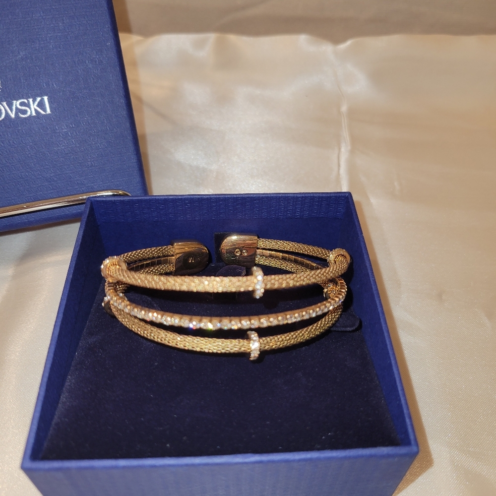 Nib Swarovski Bangle Bronze Color - image 3